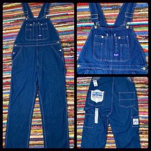 NWT Big Smith Overalls Denim Bib Jeans Carpenter Made In USA 36x32 New